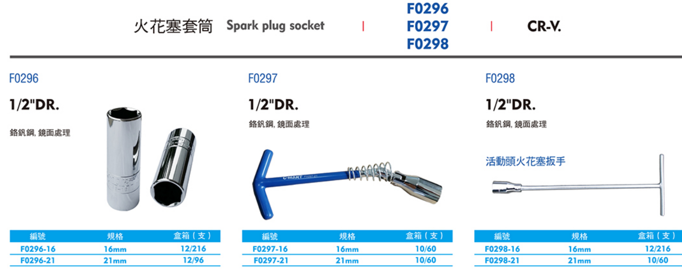 西瑪F0298-16 F0298-21 火花塞套筒 西瑪扳手套筒工具 第1張 西瑪F0298-16 F0298-21 火花塞套筒 西瑪扳手套筒工具 第1張